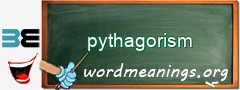 WordMeaning blackboard for pythagorism